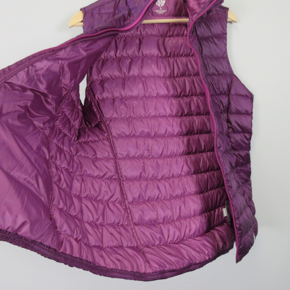 REI Co Op Womens Purple 650 Down Filled Insulated Puffer Vest Size L Hiking - Picture 6 of 10